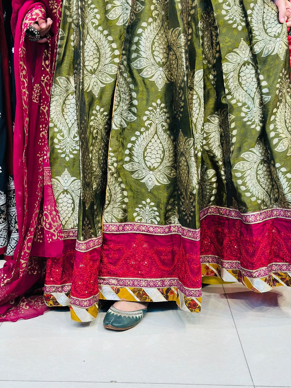 3 Pcs  Mughlai fabric, the grace of handmade Frock
