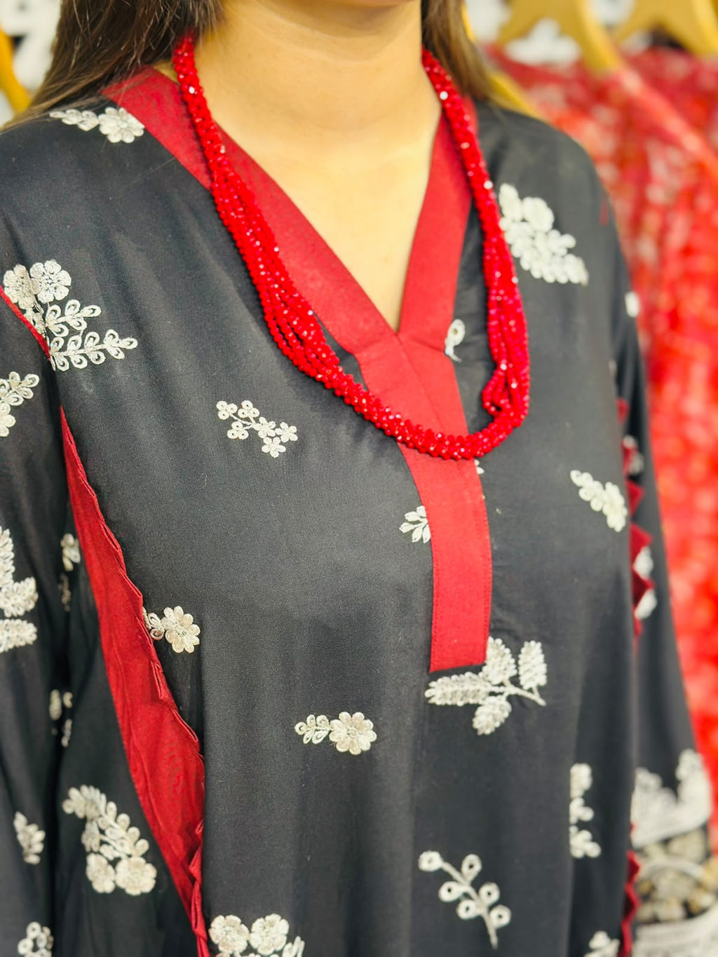 2 Pcs Black & Maroon A-line Frock