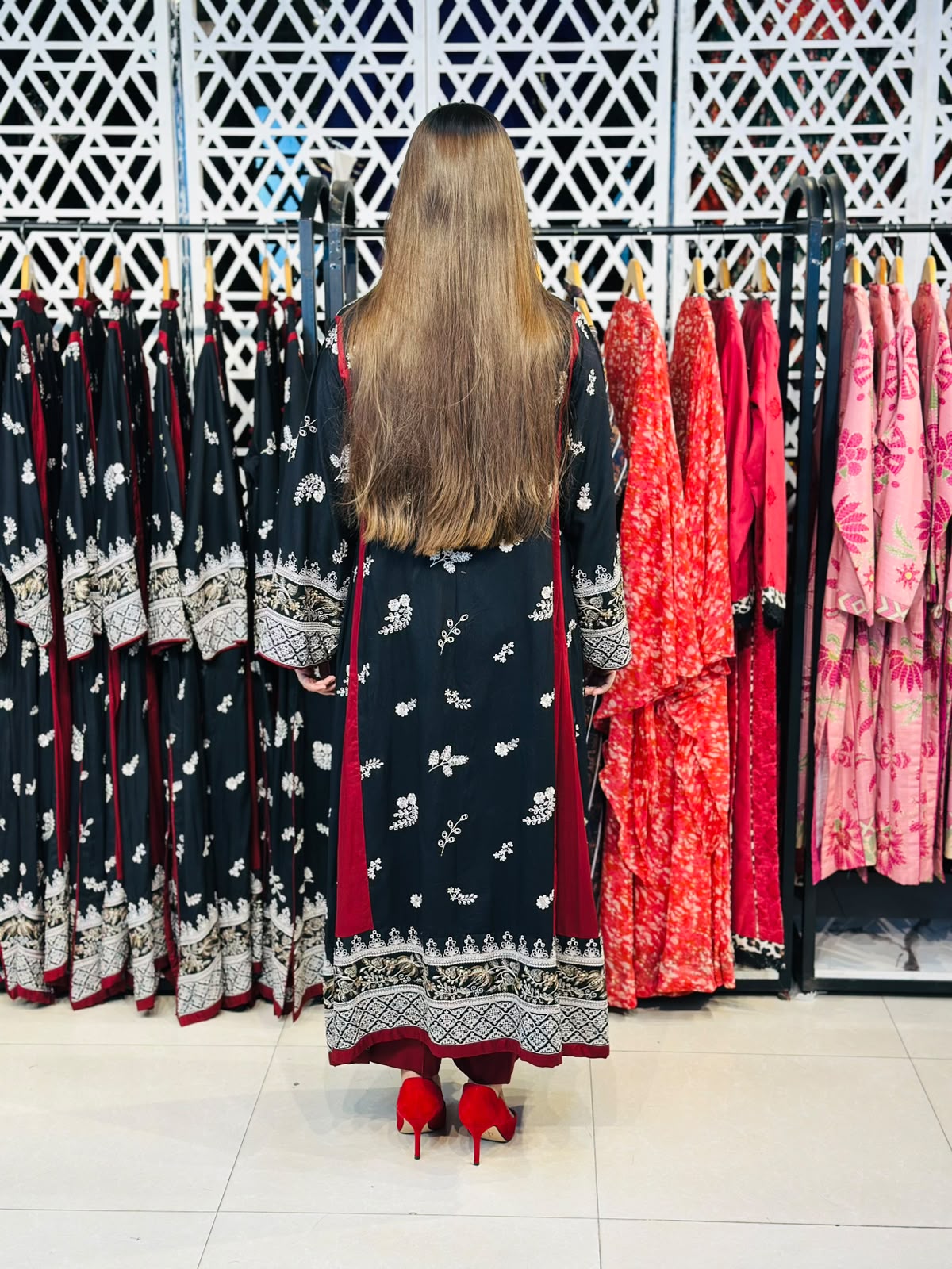 2 Pcs Black & Maroon A-line Frock