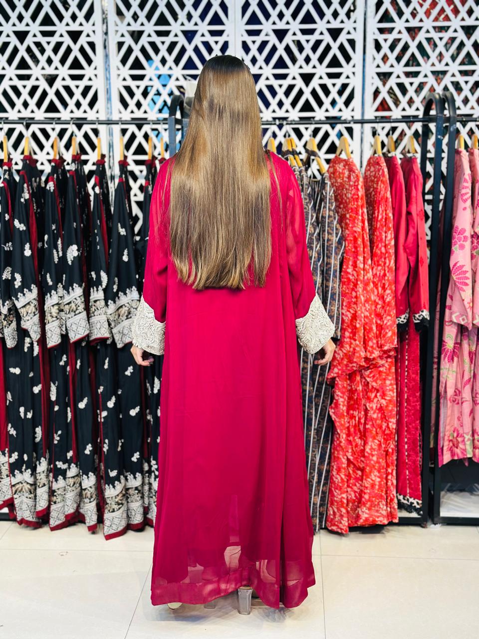 2 Pcs Semi Festive Chiffon Frock