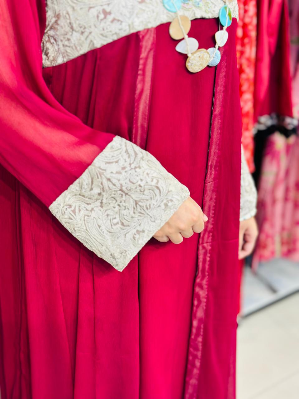 2 Pcs Semi Festive Chiffon Frock
