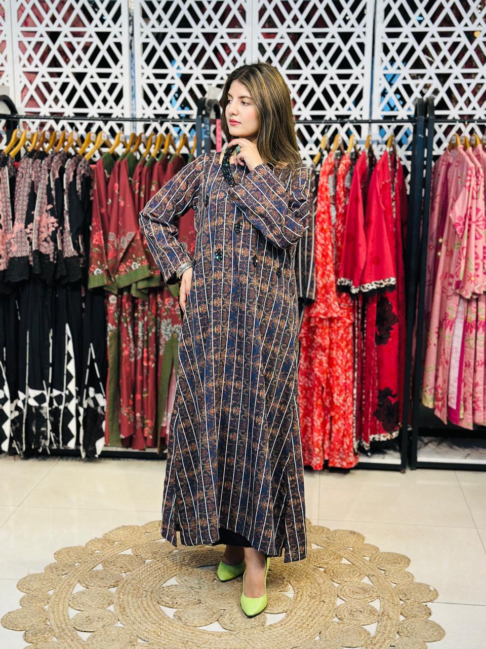 2 Pcs Handmade designer kaftan in a warm Marina fabric
