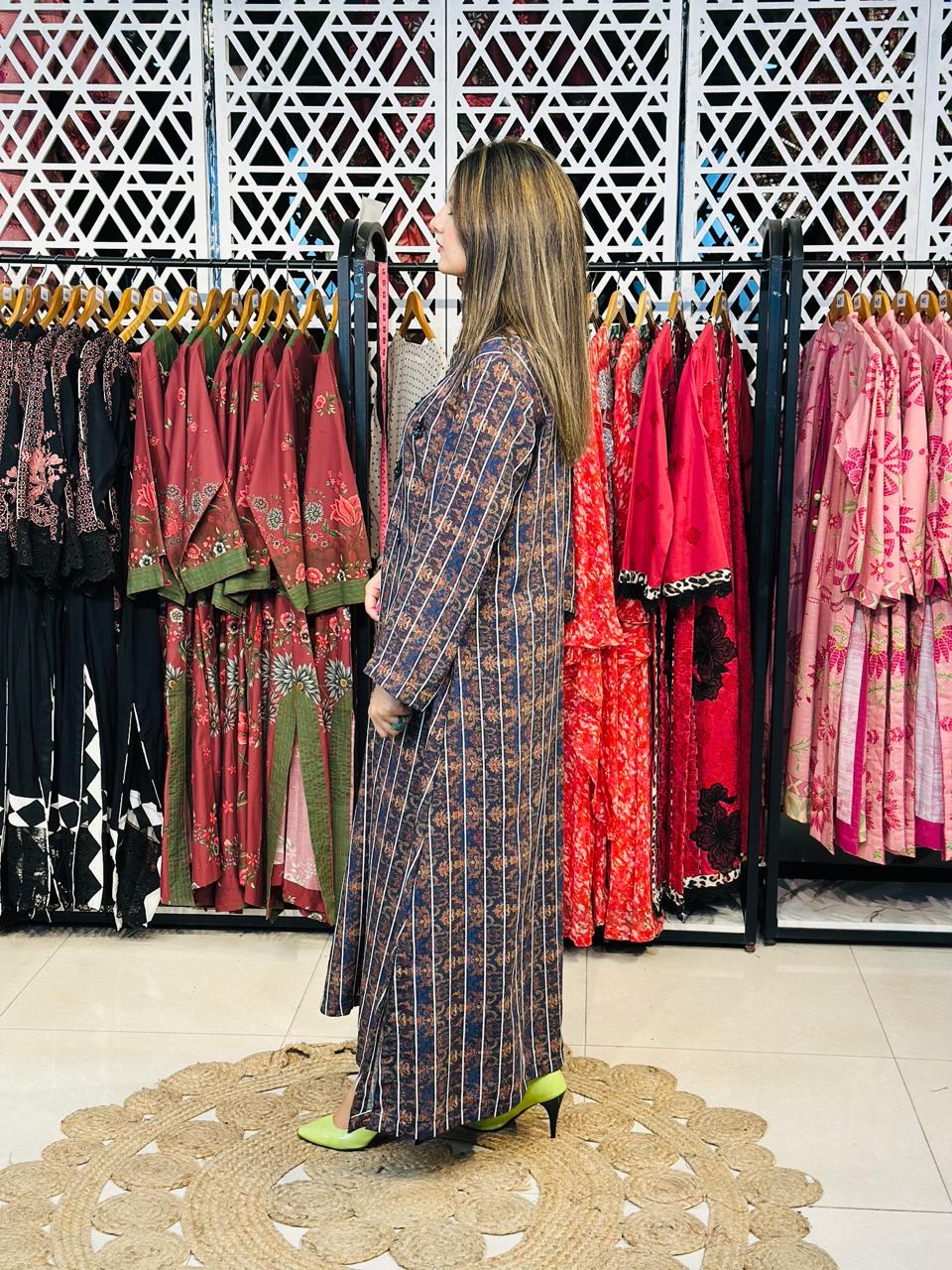2 Pcs Handmade designer kaftan in a warm Marina fabric