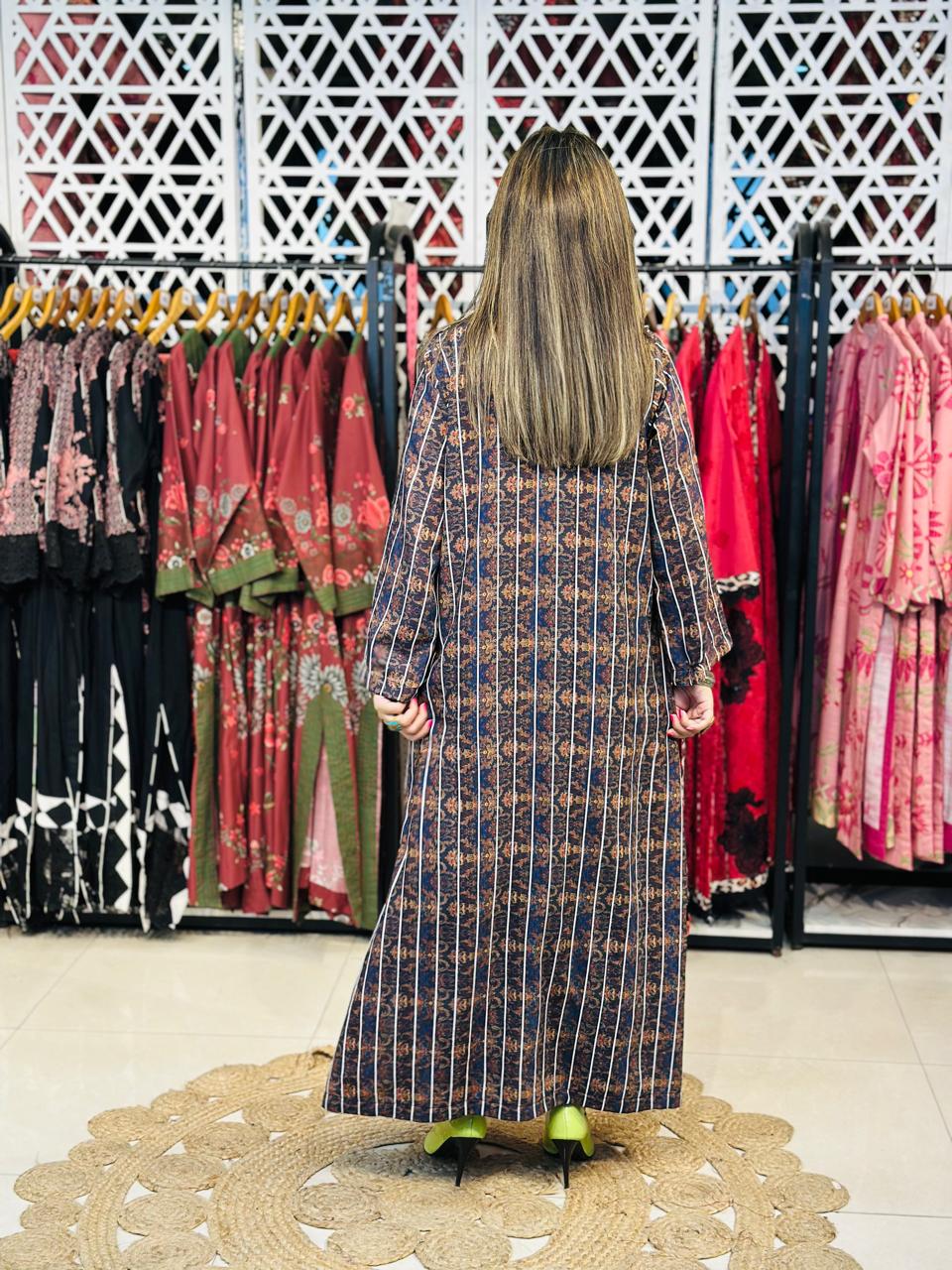 2 Pcs Handmade designer kaftan in a warm Marina fabric
