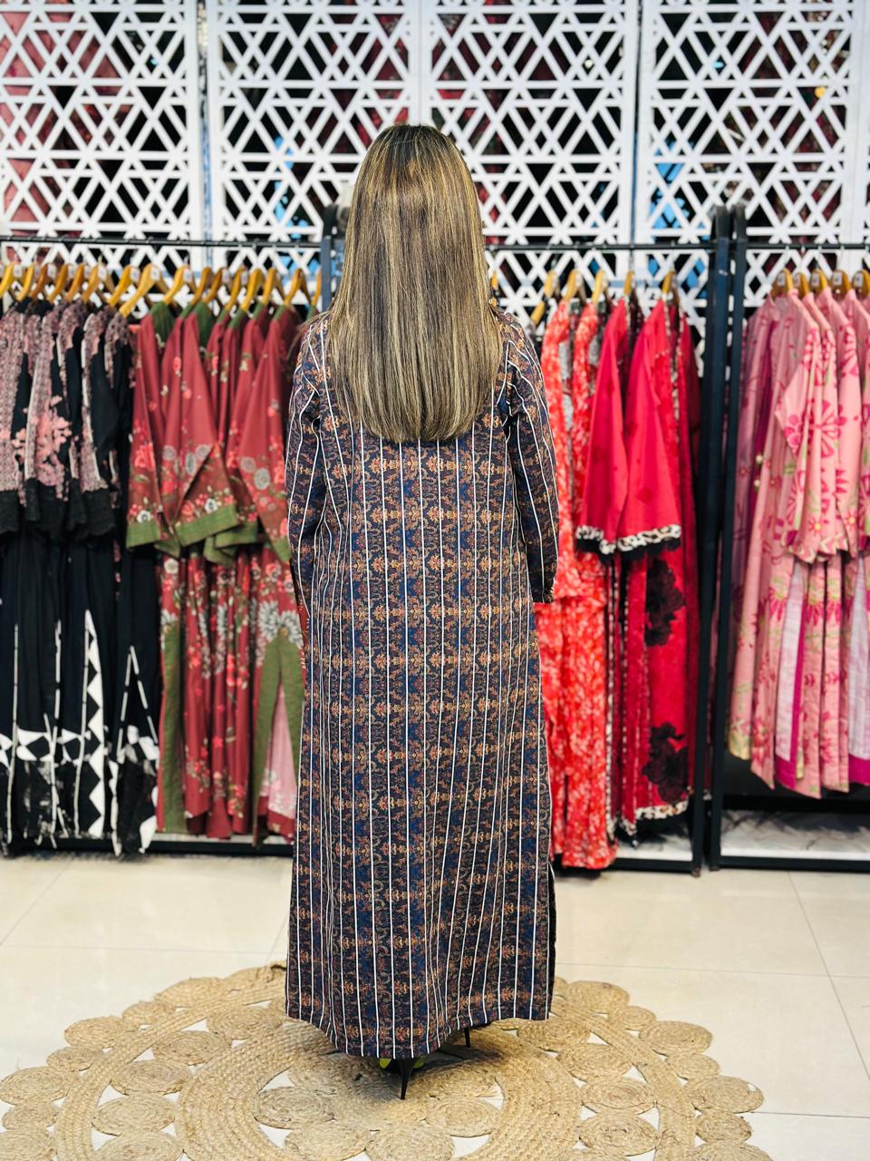 2 Pcs Handmade designer kaftan in a warm Marina fabric