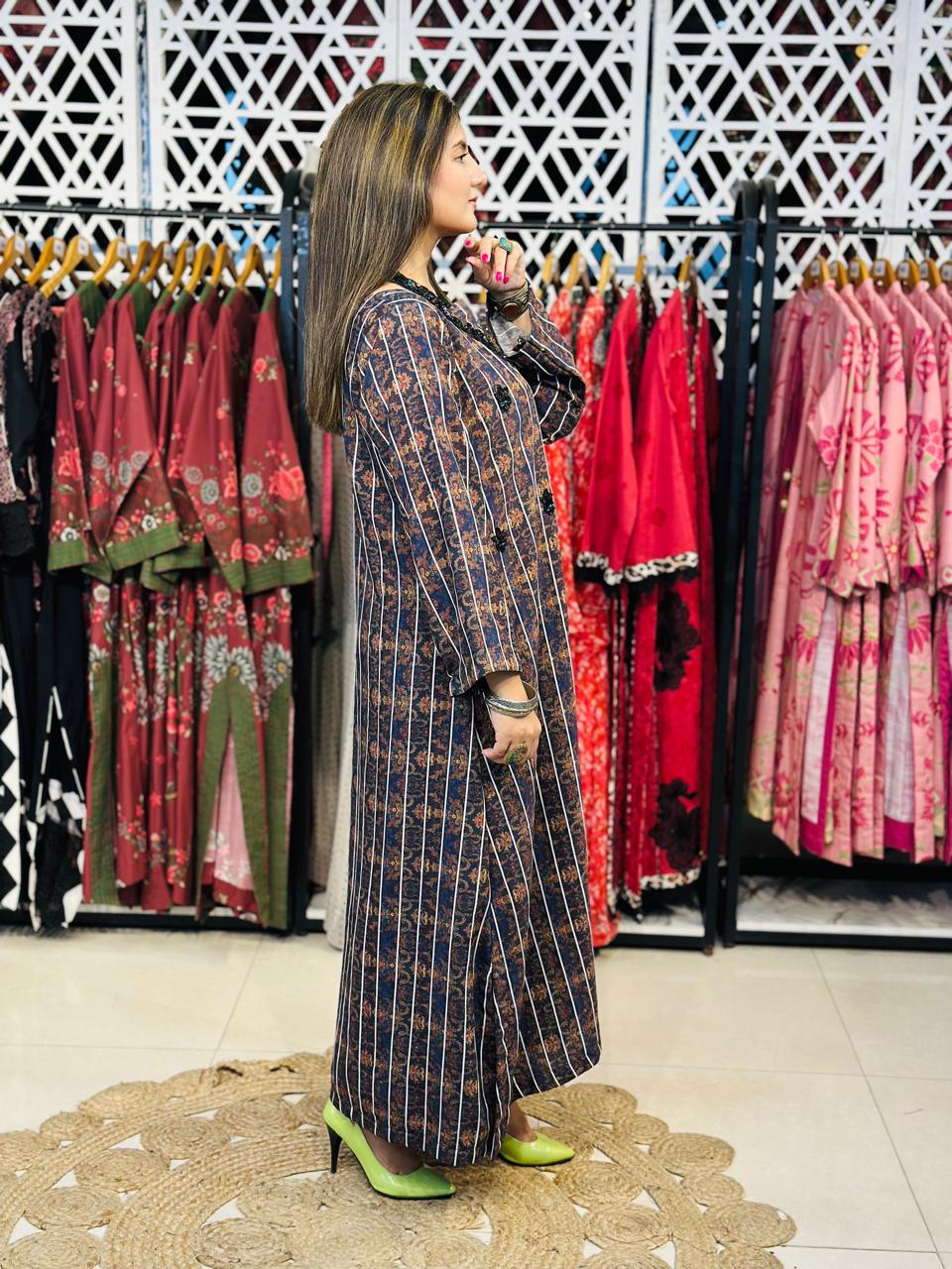 2 Pcs Handmade designer kaftan in a warm Marina fabric